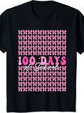 Men's T-Shirt 100 Days Of School Pink Bows Pattern Celebrating Achievement T Shirt