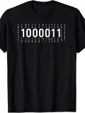 Men's T-Shirt Binary Code Surrounded By Dotted Lines And Minimalist Numerals T Shirt