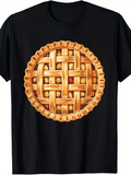 Men's T-Shirt Golden Lattice Crust With Delicious Warm Filling Classic Pie