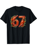 Men's T-Shirt Roasted Herbs With Juicy Drumsticks Shaped As The Number Sixty Seven