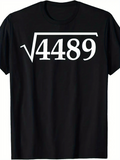 Men's T-Shirt Mathematics Humor With Large White Numbers Displayed Boldly Shirt