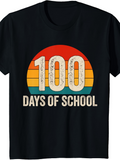 Men's T-Shirt Retro Sunset Colors With Vintage Numbers School Celebration