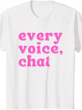 Men's T-Shirt Every Voice Chat Dreamy Pastel Letters On Cozy Cotton T Shirt
