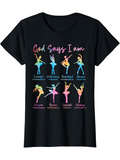 Men's T-Shirt God Says I Am Brave Beautiful Loved Among Colorful Ballet Dancer