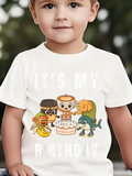 Men's T-Shirt Its My Birthday Cute Party Animals And Cake Gathering
