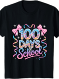 Men's T-Shirt Colorful Streamers And Bows With Celebratory Text School