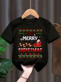Men's T-Shirt Merry Christmas Santa In Sleigh With Reindeer Snowflakes Festive Holiday Night