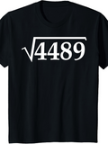 Men's T-Shirt Square Root Of Four Four Eight Nine Math Numbers Equation