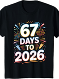 Men's T-Shirt Countdown With Colorful Fireworks Bursting Under A Night Sky Number