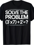 Men's T-Shirt Solve The Problem Bold Formula With Geometric Math Equation
