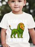 Men's T-Shirt Leonelli Cactuselli Cartoon Lion With Green Prickly Cactus Body
