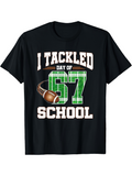 Men's T-Shirt I Tackled Day Of Sixty Seven With Football Grass School