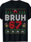 Men's T-Shirt Bruh Pixel Style Christmas Candy Game Controller T Shirt