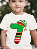 Men's T-Shirt Whimsical Christmas Elf Theme Number Seven Design
