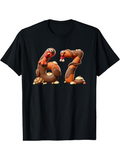 Men's T-Shirt Humorous Cartoon Turkeys Forming The Number Sixty Two
