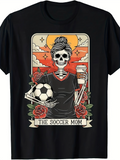 Men's T-Shirt The Soccer Mom Skeleton With Coffee Roses And Sunset Background