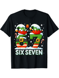 Men's T-Shirt Six Seven Christmas Elf Hats With Candy Canes And Festive Numbers
