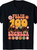 Men's T-Shirt Colorful Retro Floral Pattern With Numbers And Flower Garden