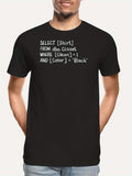 Men's T-Shirt Funny Code Inspired Programming Statement On Plain Black T Shirt