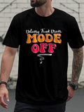 Men's T-Shirt Delivery Truck Driver Mode Off Handwritten Brushstroke Effects T Shirt