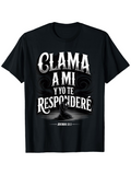 Men's T-Shirt Christian Spanish Bible Verse Jeremiah 33 3 with lettering "Clama a Mi Padre" prayer design