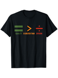 Men's T-Shirt Equality Is Greater Than Division Colorful Math Symbols On Shirt