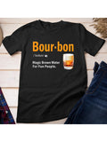 Men's T-Shirt Bourbon Magic Brown Water For Fun People With Whiskey Glass