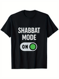 Men's T-Shirt Shabbat Mode On Switch With Bold Modern Letters