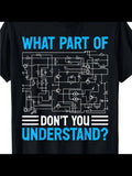 Men's T-Shirt What Part Of Circuit Do Not Understand With Complex Electrical Schematic Drawing