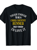 Men's T-Shirt Bold Motivational Slogan With Contrasting Typography Runner