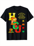 Men's T-Shirt Historically Black College Universities Colorful Letters With Crown And Books T Shirt