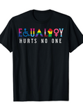 Men's T-Shirt Equality Hurts No One Colorful Diversity Symbols T Shirt