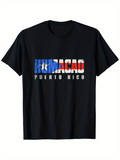 Men's T-Shirt Humacao Puerto Rico Bold Letters Under Flag Colors T Shirt