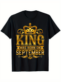 Men's T-Shirt Golden Crown Emblem With Vintage Ornate Flourishes King