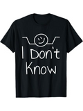 Men's T-Shirt I Dont Know Playful Minimalist Line Art Smiley Face T Shirt