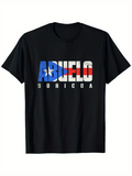 Men's T-Shirt Abuelo Boricua Puerto Rican Colors With Bold Flag Design Letters