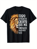 Men's T-Shirt Majestic Golden Mane Lion With Wisdom Under Powerful Light Lion