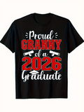 Men's T-Shirt Proud Granny Of A 2026 Graduate With Diploma Scrolls Motif