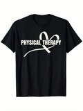 Men's T-Shirt Physical Therapy With Heart Shaped Line Art Graphic