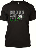 Men's T-Shirt Relax With Shining Pool Ball Breaking Cue Action Design Balls
