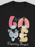 Women's T-Shirt Respiratory Therapist With Medical Equipment Lungs And Breathing Masks