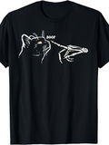 Men's T-Shirt Boop A Whimsical Cat And Skeleton Hand Drawing