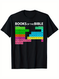 Men's T-Shirt Books Of The Bible Colorful Blocks In Periodic Table Style Graphic Chart
