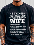 Men's T-Shirt Five Funny Bold Statement List About My Wife