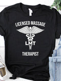 Men's T-Shirt Licensed Massage Therapist Emblem With Caduceus Symbol LMT