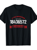 Men's T-Shirt If You Understand Red Banner With White Distressed Numbers Friend T Shirt