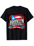 Men's T-Shirt Brooklyn Puerto Rican NYE New York Under Bold Puerto Rico Flag