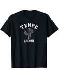 Men's T-Shirt Tempe Arizona With Classic Desert Cactus Sketch And Bold Lettering T Shirt
