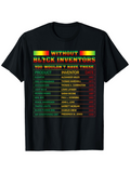 Men's T-Shirt Without Black Inventors Vibrant Inspirational Chart With Iconic Inventors And Notable Inventions