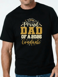 Men's T-Shirt Proud Dad Of A 2026 Graduate With Gold Accents And Graduation Cap Motif